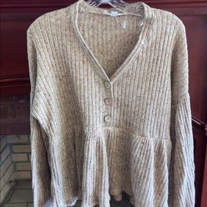 Peach love size large sweater